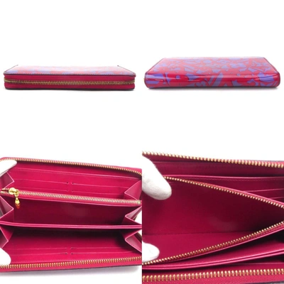 Pre-owned Louis Vuitton Portefeuille Zippy Red Patent Leather Wallet  ()