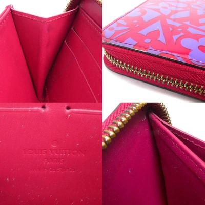 Pre-owned Louis Vuitton Portefeuille Zippy Red Patent Leather Wallet  ()