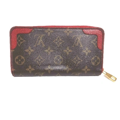 Pre-owned Louis Vuitton Retiro Red Canvas Wallet  ()