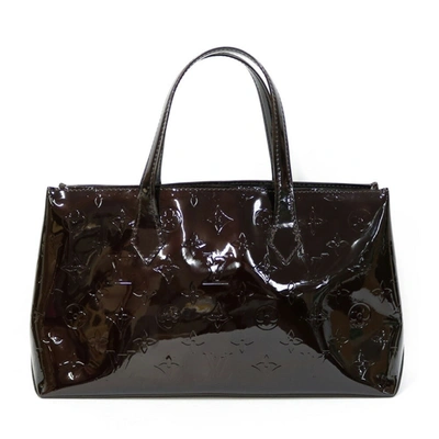 Pre-owned Louis Vuitton Wilshire Brown Patent Leather Tote Bag ()
