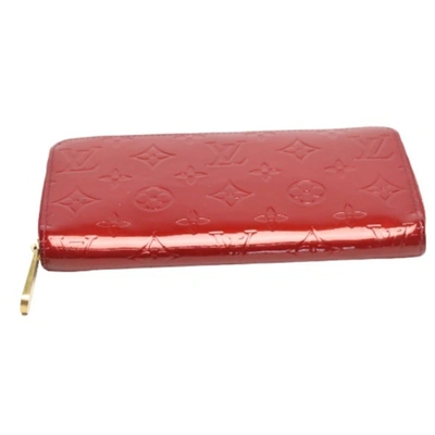 Pre-owned Louis Vuitton Zippy Red Patent Leather Wallet  ()