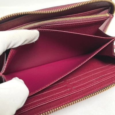 Pre-owned Louis Vuitton Zippy Wallet Red Leather Wallet  ()