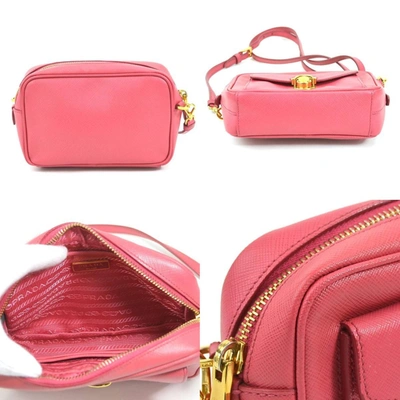 Shop Prada Saffiano Pink Leather Shopper Bag ()