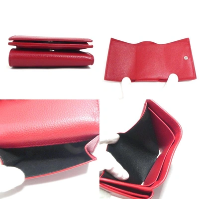 Shop Saint Laurent Red Leather Wallet  ()
