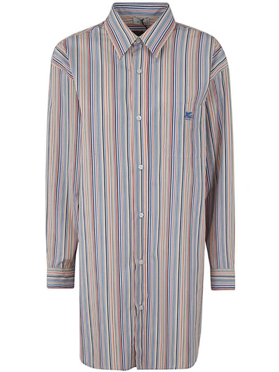 Shop Etro Boyfit Striped Shirt Clothing In Multicolour