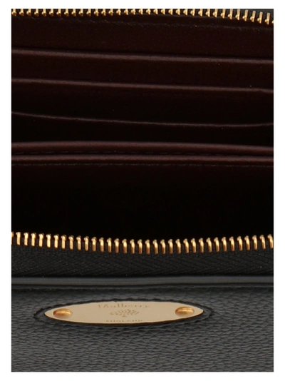 Shop Mulberry Logo Plaque Wallet Wallets, Card Holders Black