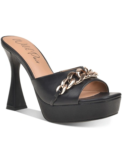 Shop Wild Pair Rennay Womens Faux Leather Slip-on Platform Sandals In Multi