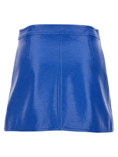 Shop Courrèges Reedition Vinyl Mini Skirts Blue