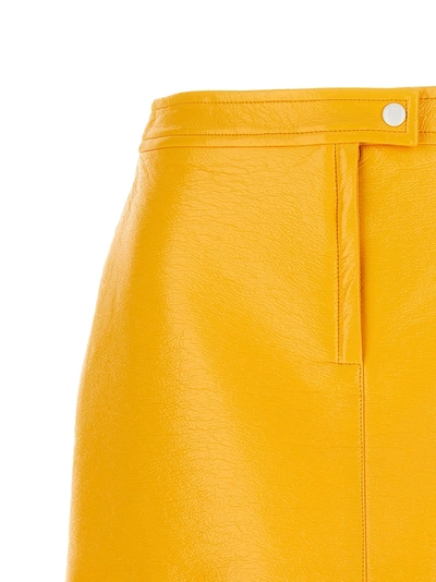 Shop Courrèges Reedition Vinyl Mini Skirts Yellow
