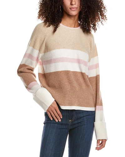 Shop Design History Stripe Cashmere Sweater In Brown
