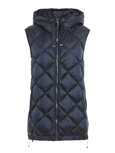 Max Mara Women's 'the Cube' Tregil Gilet Blue Puffer Vest In Blue