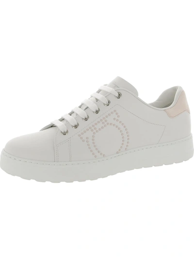 Shop Ferragamo Pierre Womens Leather Low Top Casual And Fashion Sneakers In Multi