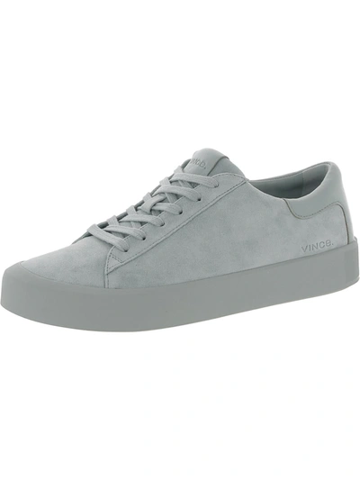 Shop Vince Womens Suede Lace Up Casual And Fashion Sneakers In Blue