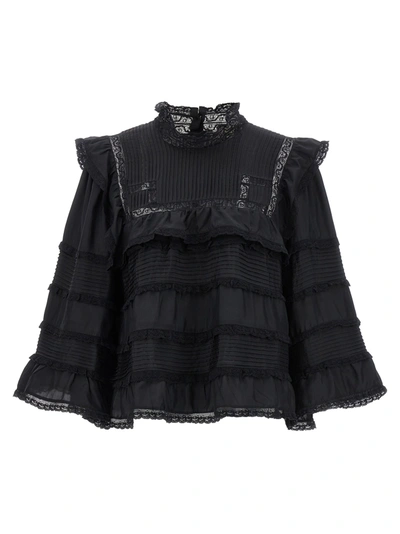 Shop Isabel Marant Zalmara Shirt, Blouse Black