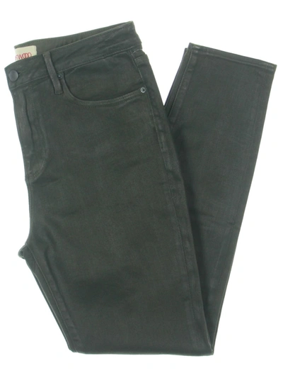 Shop Driftwood Jackie Womens Coated High Rise High-waist Jeans In Green