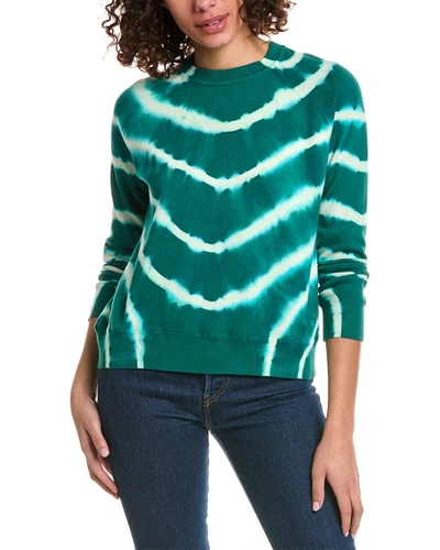 Shop Minnie Rose Tie-dye Cashmere-blend Sweater In Green