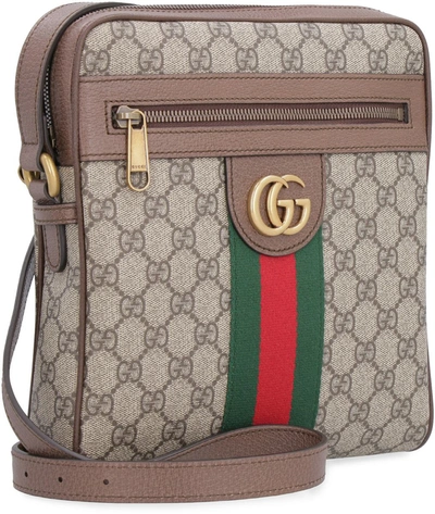 Shop Gucci Gg Supreme Fabric Ophidia Shoulder-bag In Beige