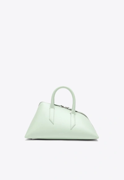 Shop Attico 24h Leather Shoulder Bag In Green