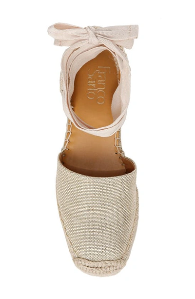 Shop Franco Sarto Britney Ankle Wrap Espadrille Sandal In Platino