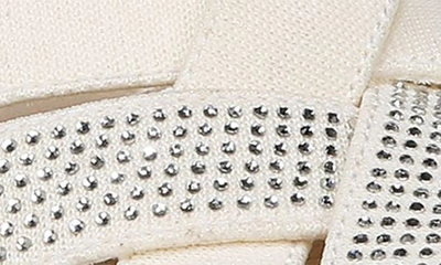 Shop Bzees Reign Crystal Embellished Slide Sandal In Sugar