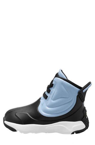 Shop Jordan Drip 23 Rain Boot In Black/ Sail/ Ice Blue/ White