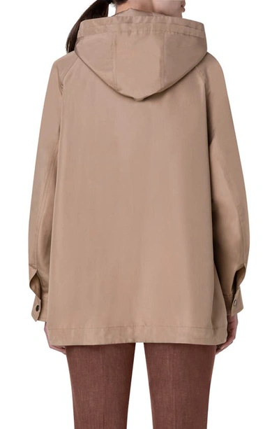 Shop Akris Water Repellent Silk Taffeta Jacket In 543 Beige