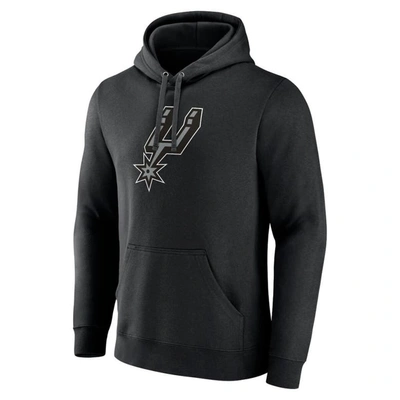 Shop Fanatics Branded  Black San Antonio Spurs Primary Logo Pullover Hoodie