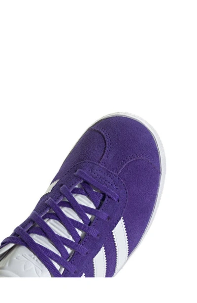 Shop Adidas Originals Kids' Gazelle Low Top Sneaker In Energy Ink/ White/ Gold