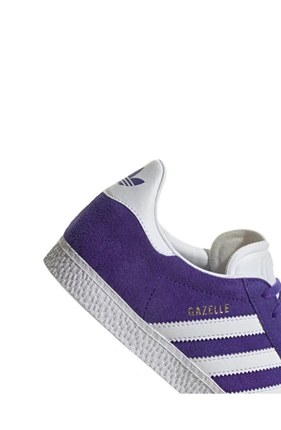 Shop Adidas Originals Kids' Gazelle Low Top Sneaker In Energy Ink/ White/ Gold