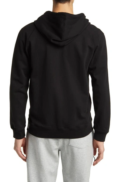 Shop Reigning Champ Classic Midweight Terry Full Zip Hoodie In Black