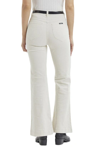 Rolla's Eastcoast Flare Leg Corduroy Pants In Vanilla Cord