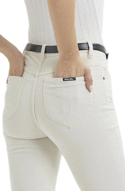 Rolla's Eastcoast Flare Leg Corduroy Pants In Vanilla Cord