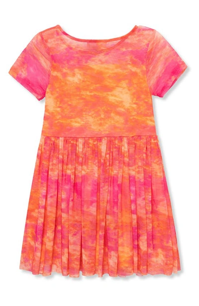 Shop Peek Aren't You Curious Kids' Tie Dye Dress In Orange Multi