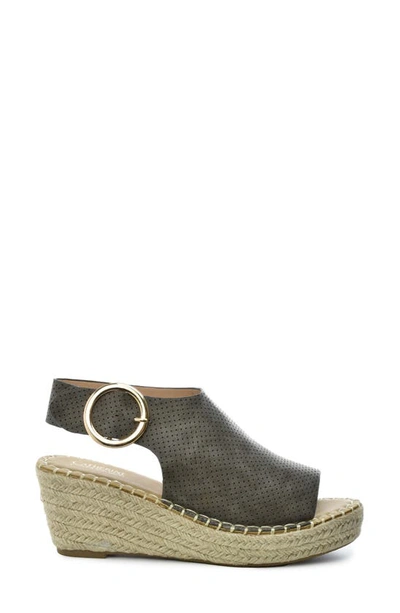 Shop Catherine Catherine Malandrino Cirkly Espadrille Wedge Sandal In Grey Perf