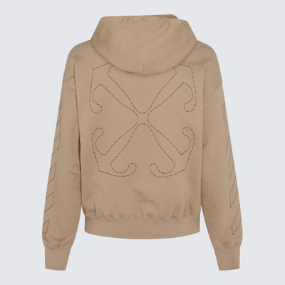 Shop Off-white Camel Cotton Arrow Sweatshirt In Brown