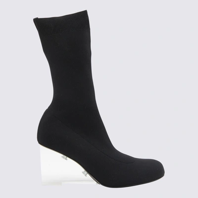 Shop Alexander Mcqueen Black Stretch Shard Boots