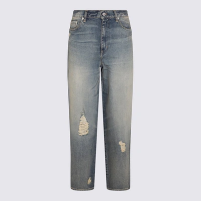Shop Kenzo Blue Denim Cotton Jeans