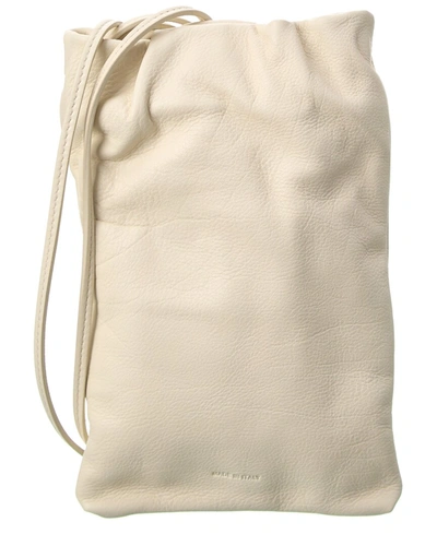 Shop The Row Bourse Leather Phone Case Crossbody In White