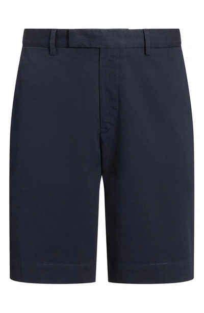 Shop Polo Ralph Lauren Flat Front Stretch Twill Chino Shorts In Aviator Navy