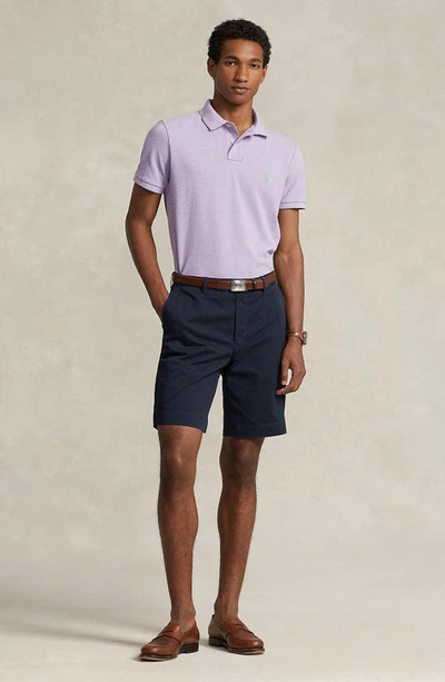 Shop Polo Ralph Lauren Flat Front Stretch Twill Chino Shorts In Aviator Navy
