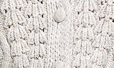 Shop River Island Crop Open Stitch Peplum Cardigan In Grey