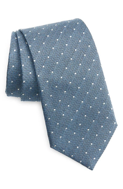 Shop Jack Victor Cotton Blend Tie In Sky Blue