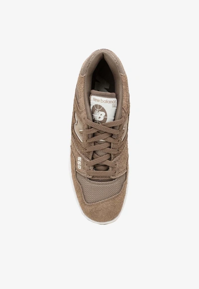 Shop New Balance 550 Low-top Suede Sneakers In Brown