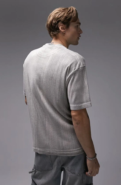 Shop Topman Oversize Stretch Cotton Rib T-shirt In Stone