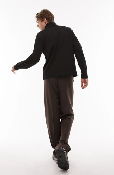 Shop Topman Premium Classic Long Sleeve Turtleneck Shirt In Black
