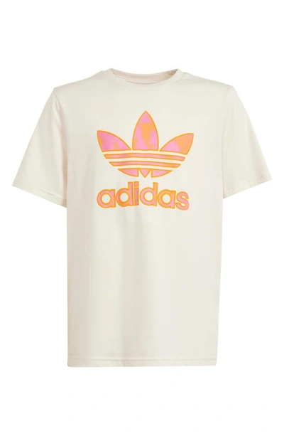 Shop Adidas Originals Kids' Summer Logo Graphic T-shirt In Wonder White
