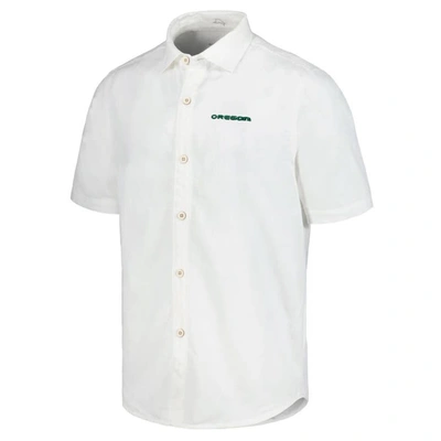 Shop Tommy Bahama White Oregon Ducks Coconut Point Palm Vista Islandzone Camp Button-up Shirt