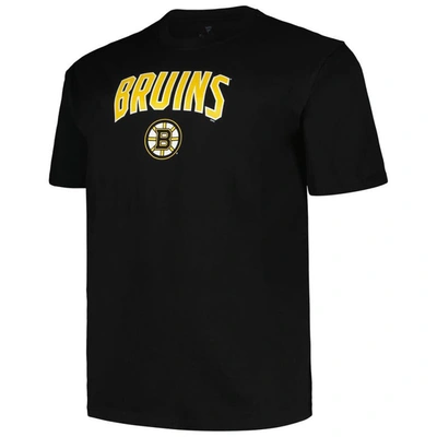 Shop Profile Black Boston Bruins Big & Tall Arch Over Logo T-shirt