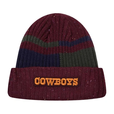 Shop Pro Standard Burgundy Dallas Cowboys Speckled Cuffed Knit Hat