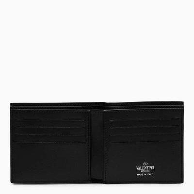 Shop Valentino Garavani Black Horizontal Wallet Men